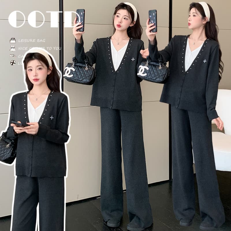 2026 가을 새로운 게으른 착용 가져 가라. 제한적 섹션 캐주얼 세트 이미지 2
