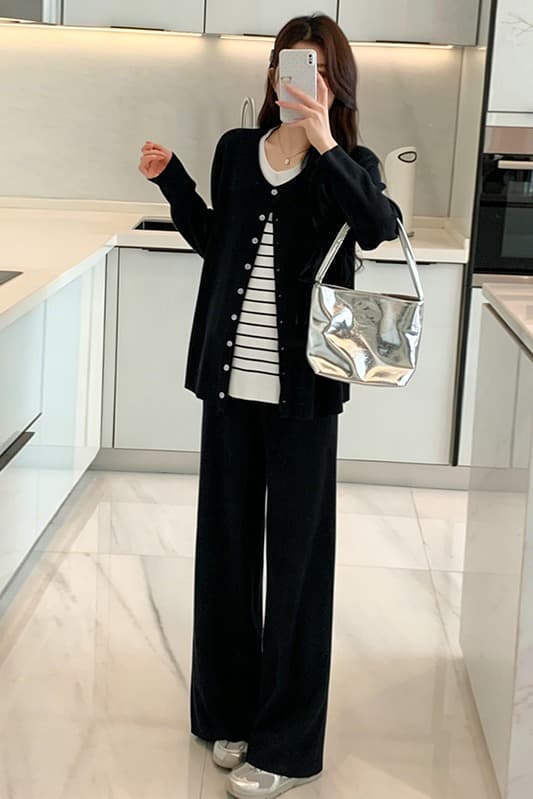 2026 가을 새로운 게으른 착용 가져 가라. 캐주얼 세트 이미지 7