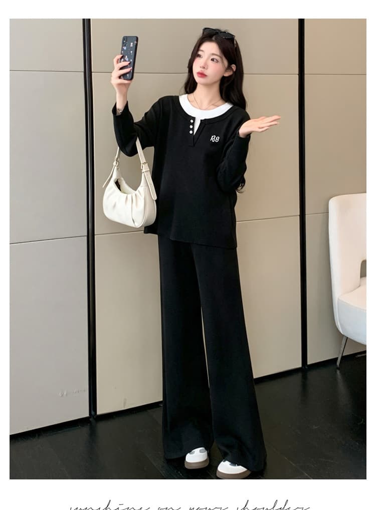 2026 가을 겨울 새로운 이중층 칼라 디자인 캐주얼 세트 상세 이미지 17