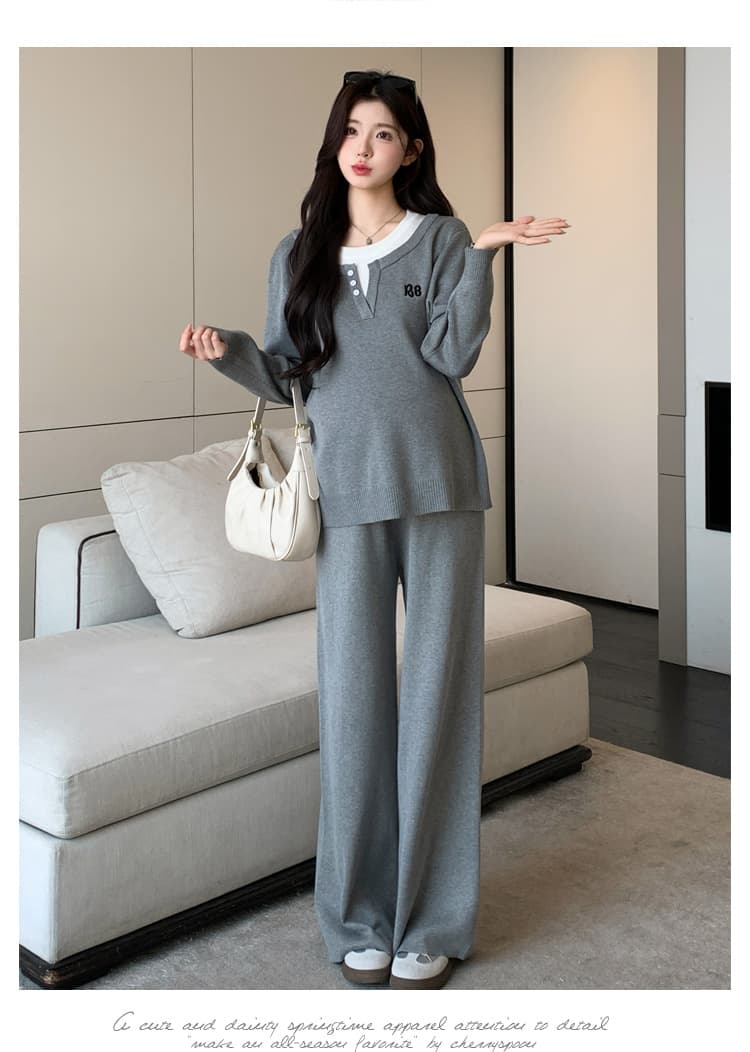 2026 가을 겨울 새로운 이중층 칼라 디자인 캐주얼 세트 상세 이미지 25
