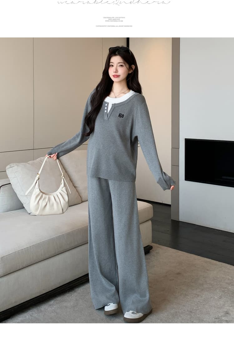 2026 가을 겨울 새로운 이중층 칼라 디자인 캐주얼 세트 상세 이미지 28