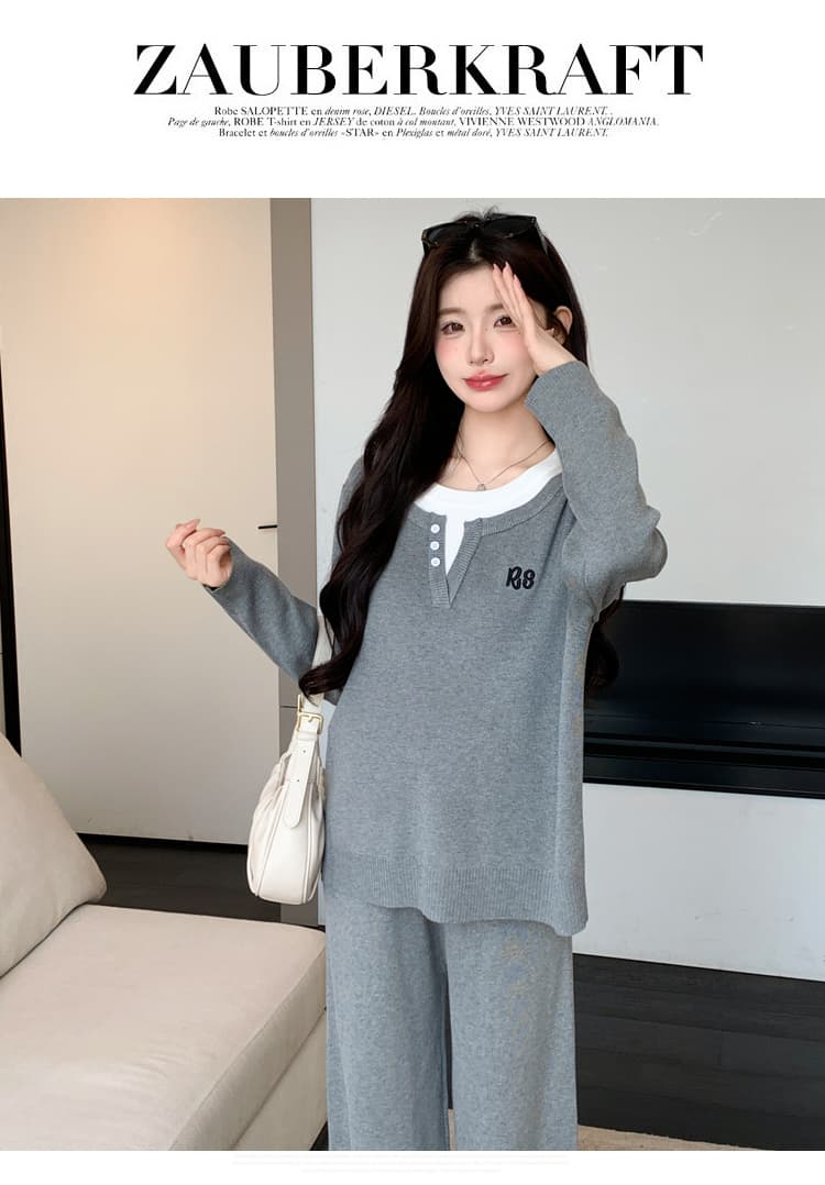 2026 가을 겨울 새로운 이중층 칼라 디자인 캐주얼 세트 상세 이미지 29