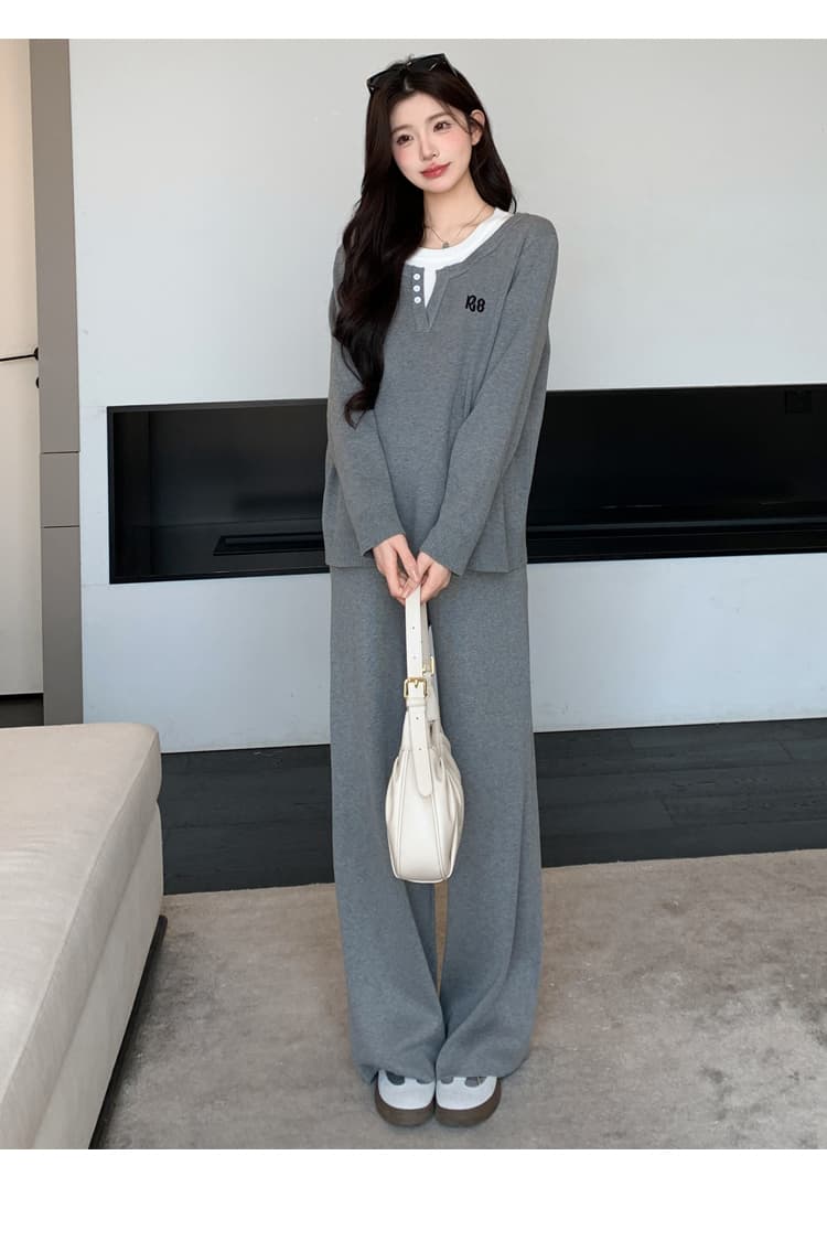 2026 가을 겨울 새로운 이중층 칼라 디자인 캐주얼 세트 상세 이미지 30