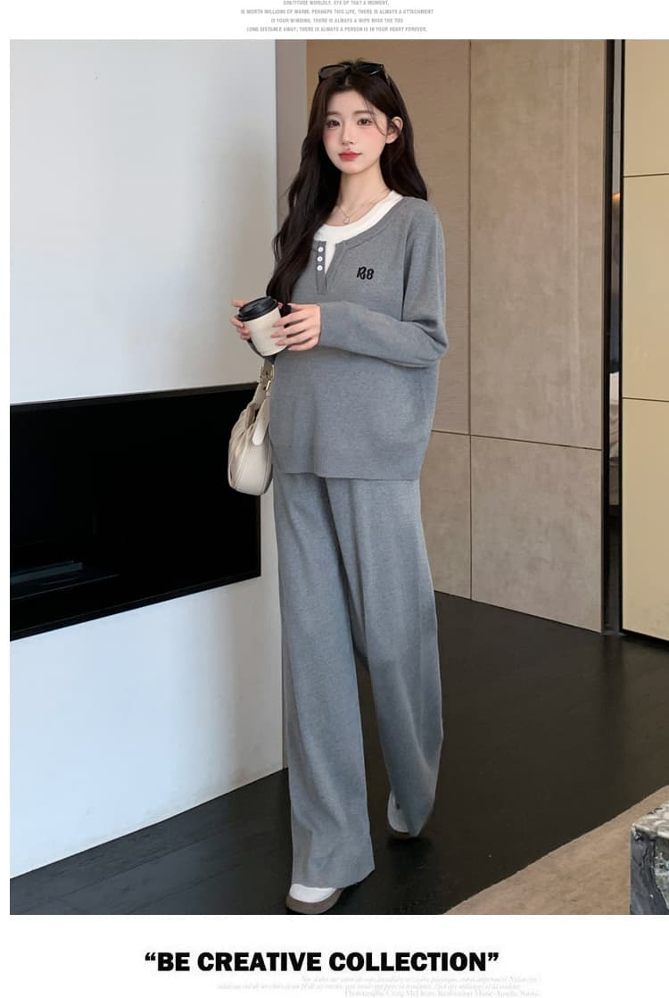 2026 가을 겨울 새로운 이중층 칼라 디자인 캐주얼 세트 상세 이미지 40