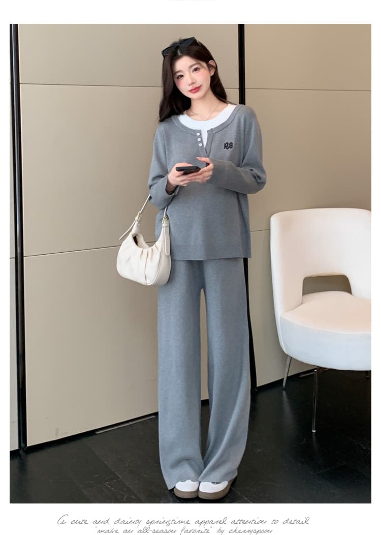 2026 가을 겨울 새로운 이중층 칼라 디자인 캐주얼 세트 상세 이미지 45