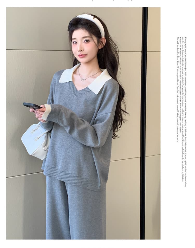 2026 가을 새로운 느긋한 게으른 착용 가져 가라. 캐주얼 세트 상세 이미지 40