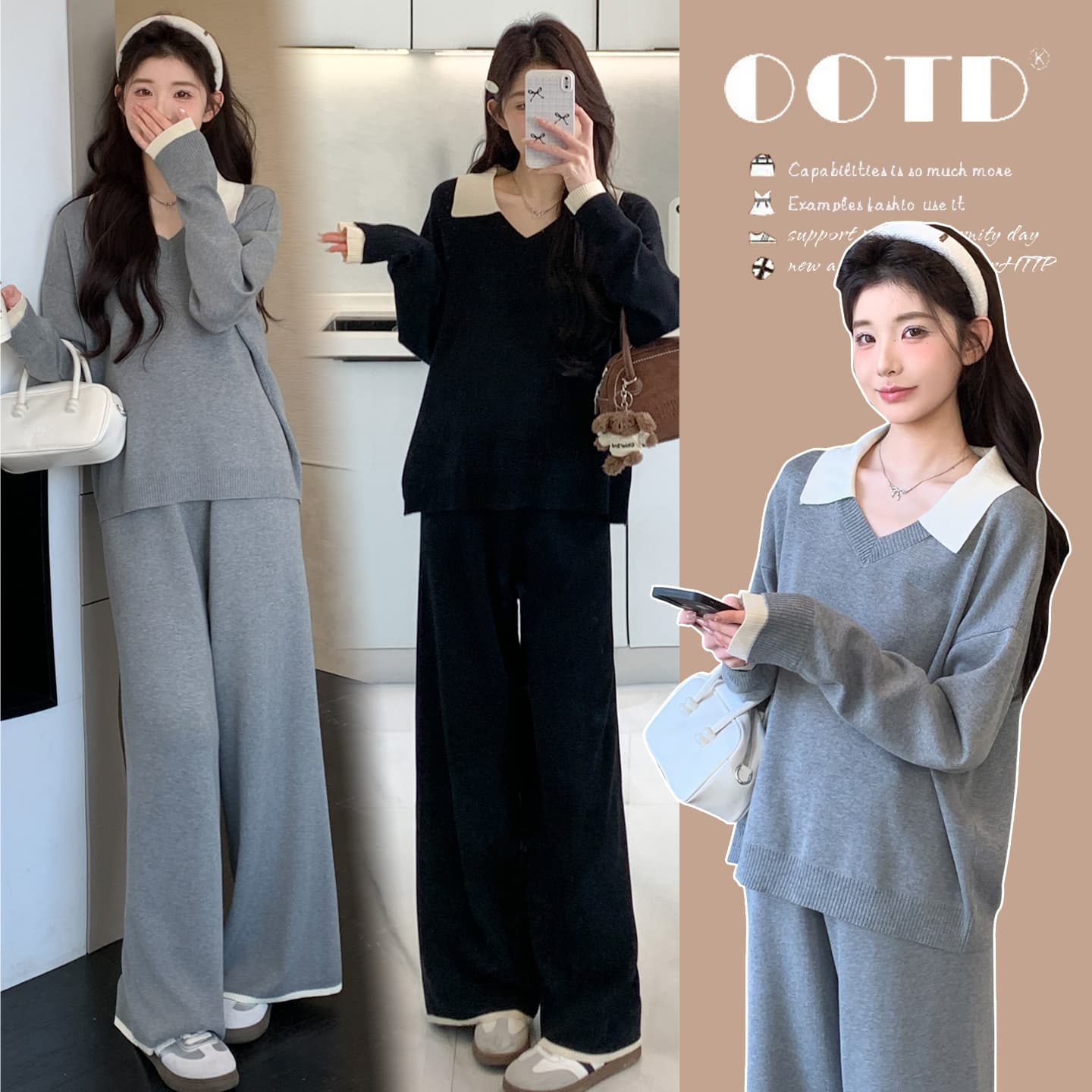 2026 가을 새로운 느긋한 게으른 착용 가져 가라. 캐주얼 세트 이미지 4