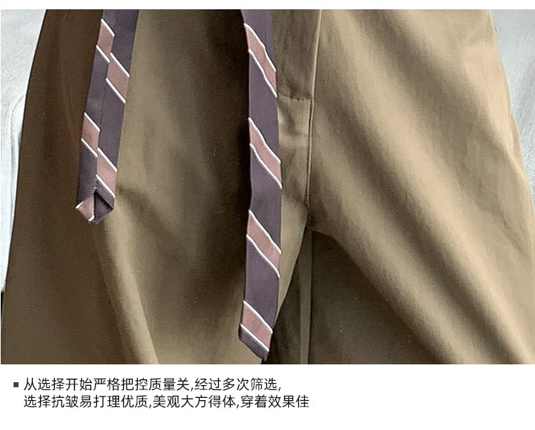아메리칸 레트로 워크웨어 팬츠 여성 2026 가을 새로운 디자인 센스 패션 스카프 루즈핏 슬림해 보이는 캐주얼 긴 바지 트렌디 상세 이미지 6