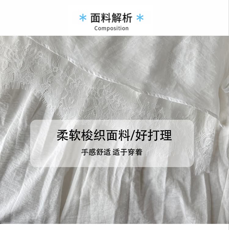 불규칙 디자인 센스 레이스 조각 치마바지 캐주얼 바지 여성 새로운 세련된 다용도 단색 랩스커트팬츠 와이드 레그 팬츠 상세 이미지 9