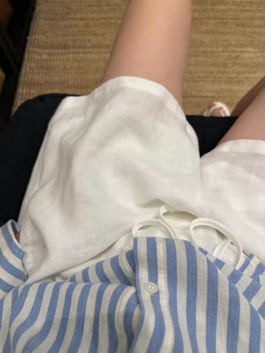 반바지 여성 여름 새로운 루즈핏 슬림해 보이는 허리밴드 한 마디 캐주얼 와이드 레그 팬츠