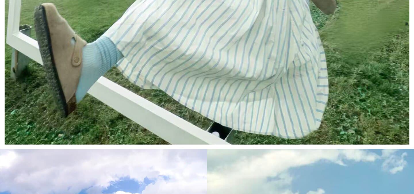 작은 대중 스타일 여름 블루 화이트 스트라이프 고급 센스 민소매 드레스 상세 이미지 12
