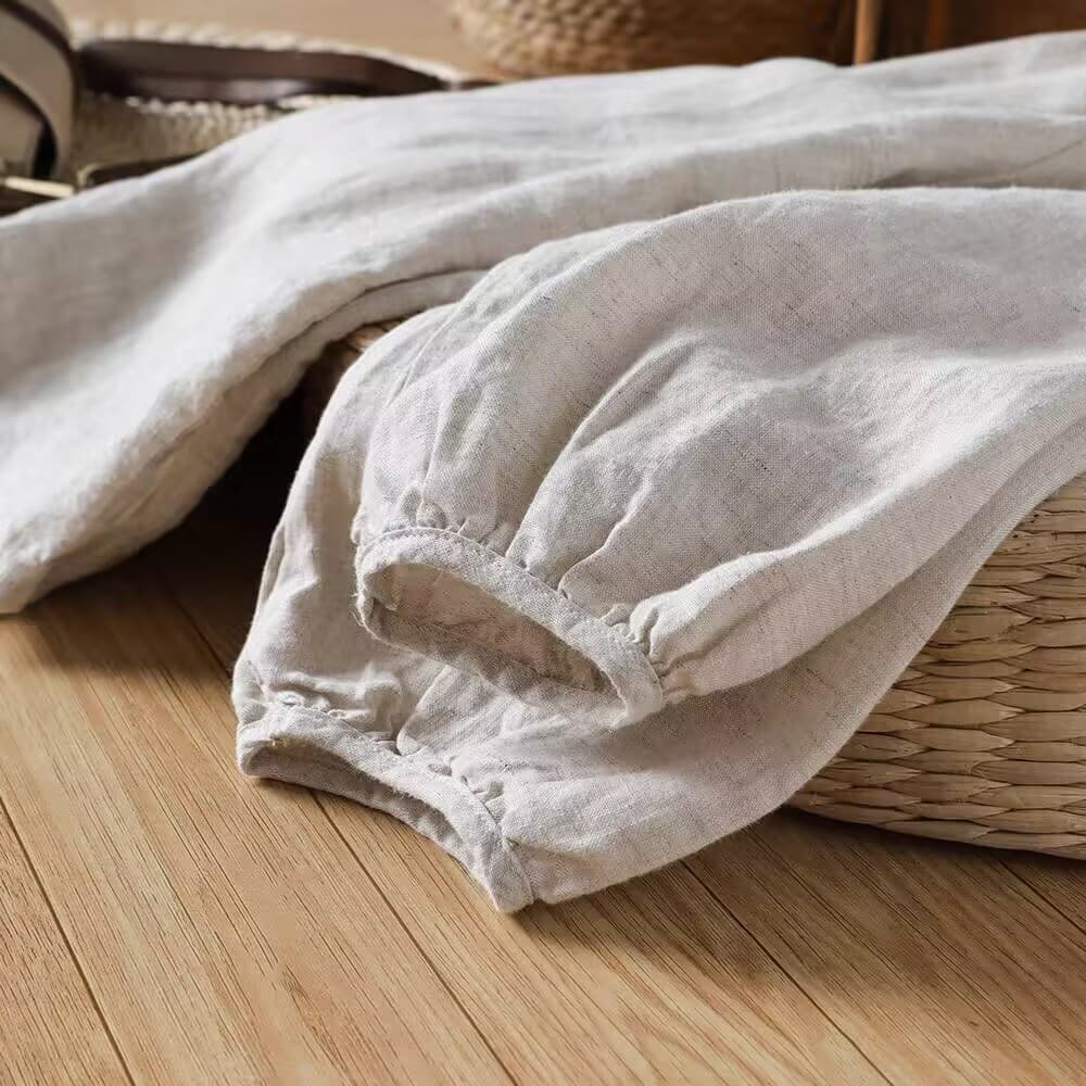 7부 소매 네이티브 한 마 맨위 여성 여름 문예 레트로 루즈핏 연령 감소 품격 이미지 3