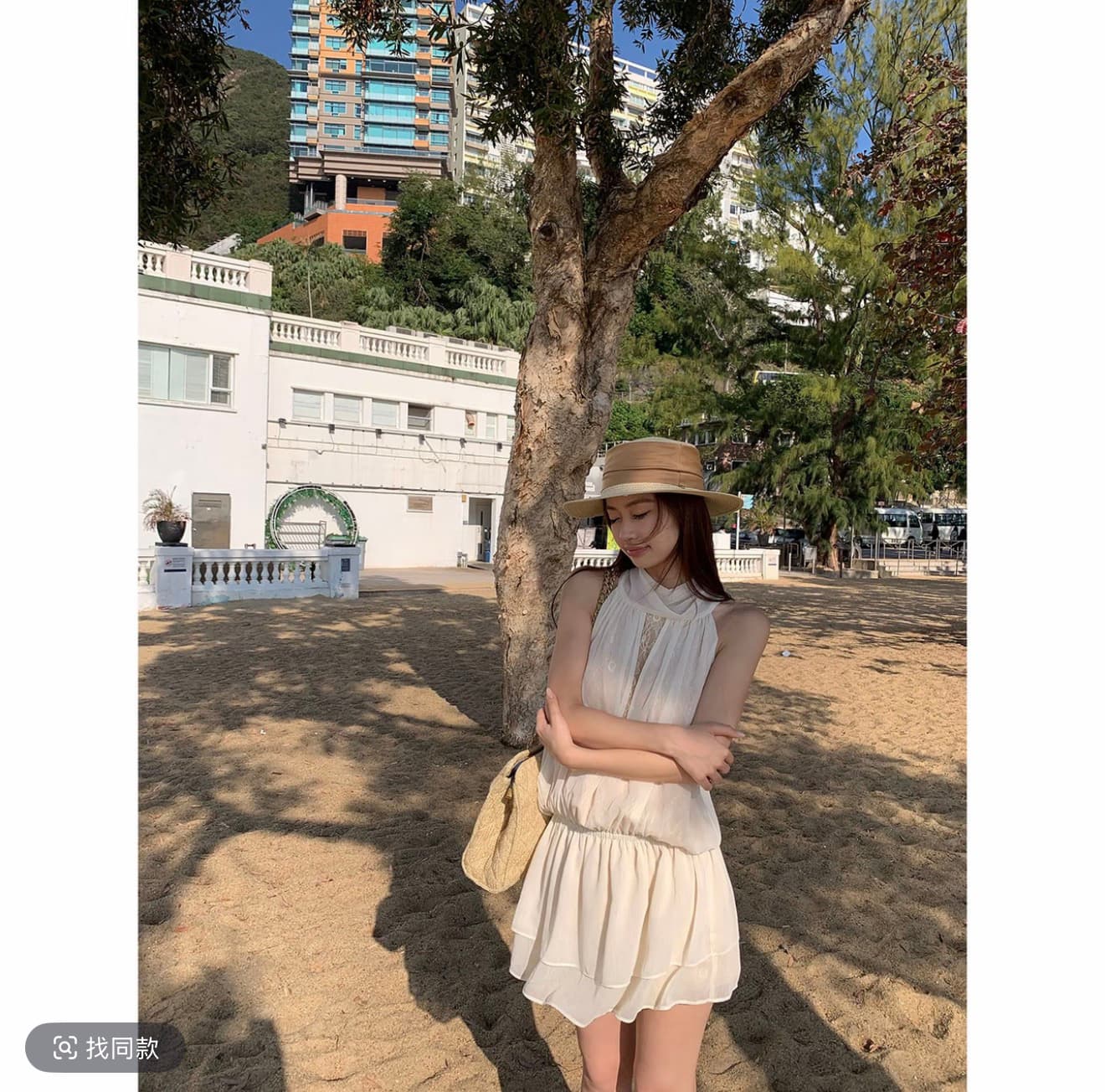 향기로운 향 공주 민소매 여름 쇼트 스타일 작은 키 달콤함 드레스 상세 이미지 2