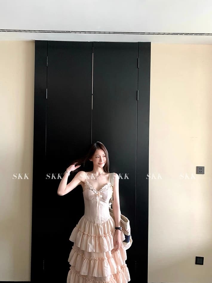 skk store S 지아 리 치마 프랑스식 무거운 작업 4 미터 소비 재료 레이스 슬립 드레스 3 차원 케이크 롱 스커트 이미지 2