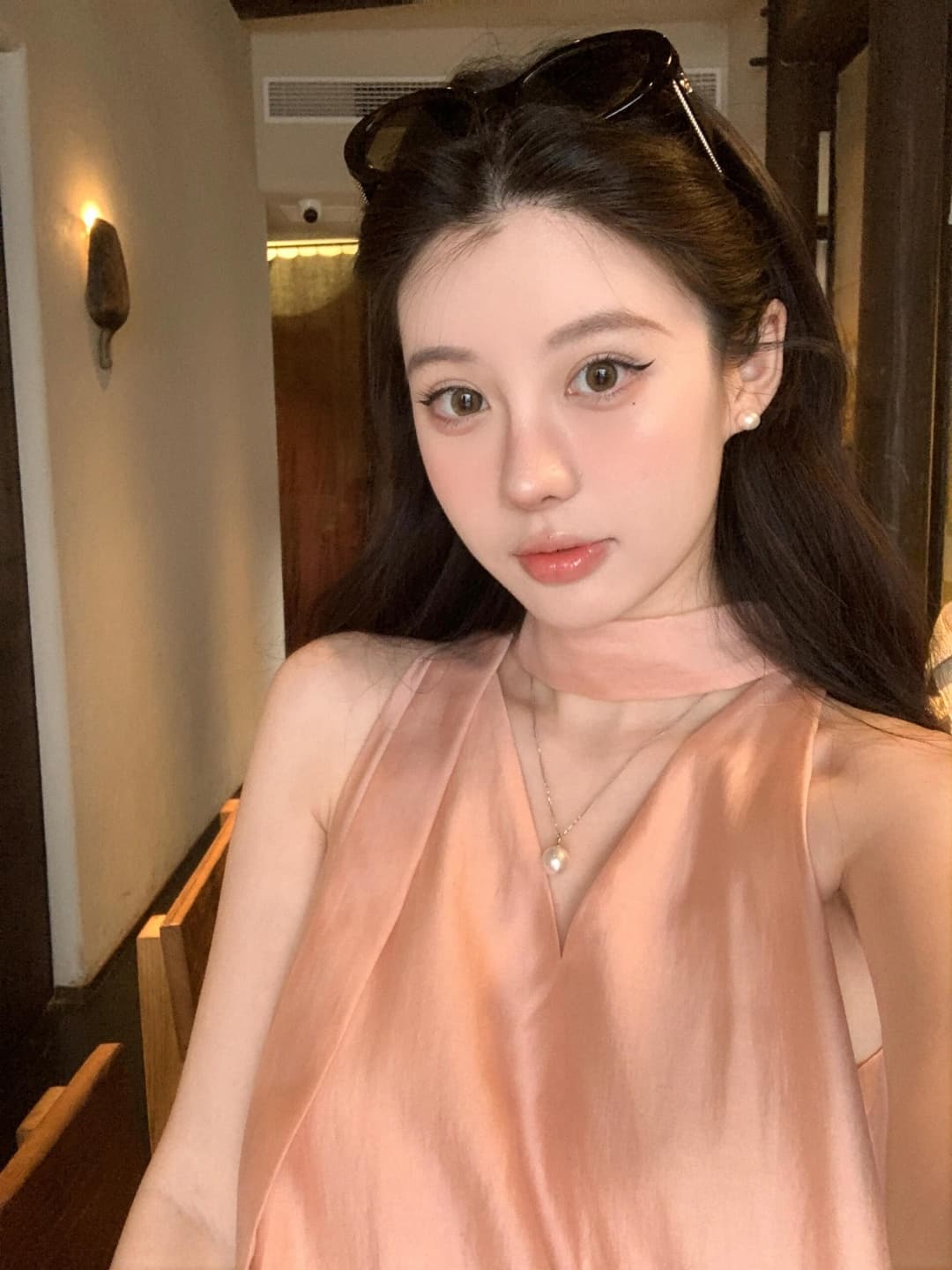 휴가 바람 행침 목 백리스 여성 드레스 2026 여름 새로운 루즈핏 슬림해 보이는 민소매 우아한 롱 스커트 상세 이미지 1