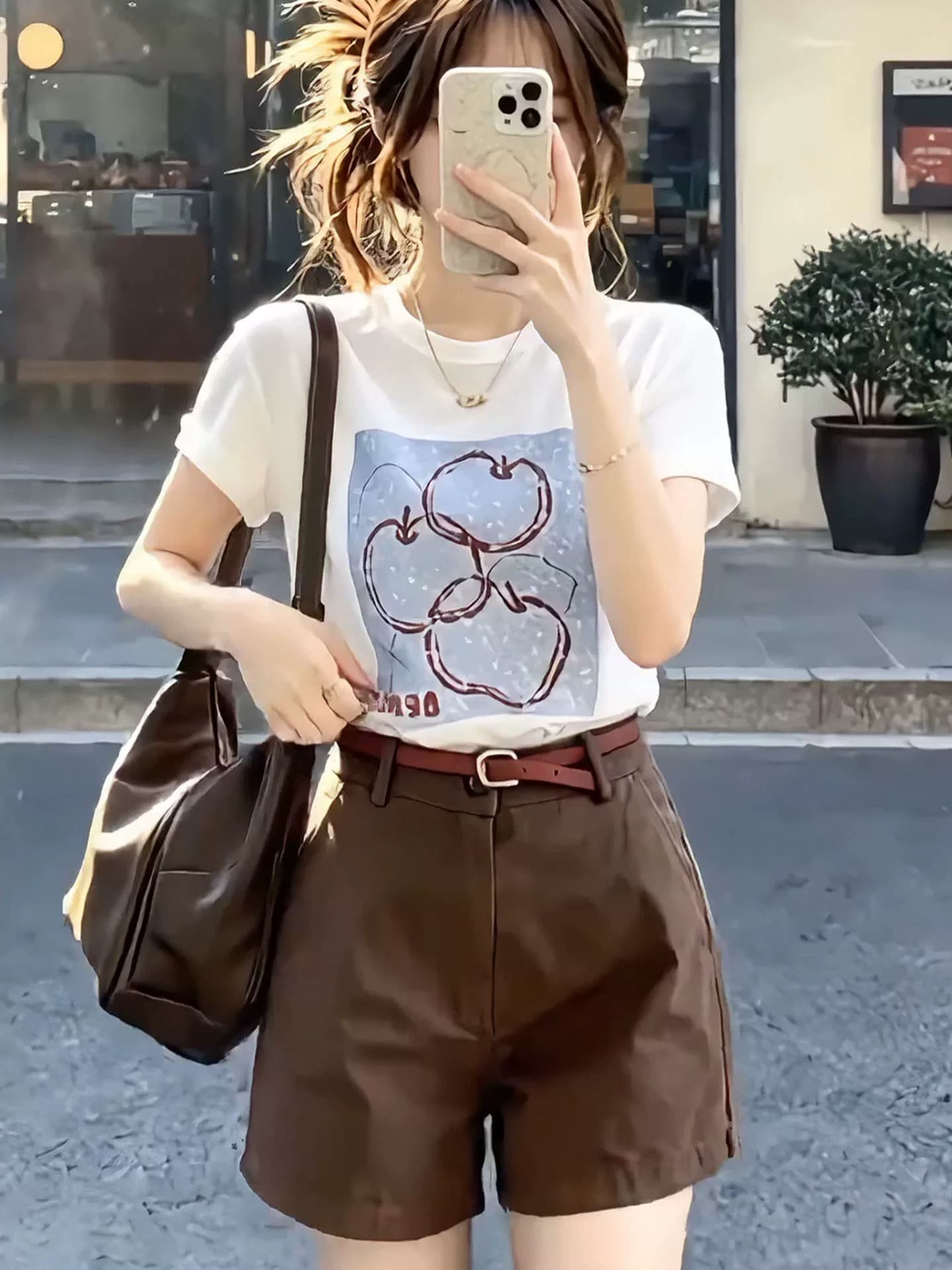 무지개 우산 2026 여름 루즈핏 대 에디션 슬림해 보이는 반팔 티셔츠 상세 이미지 2