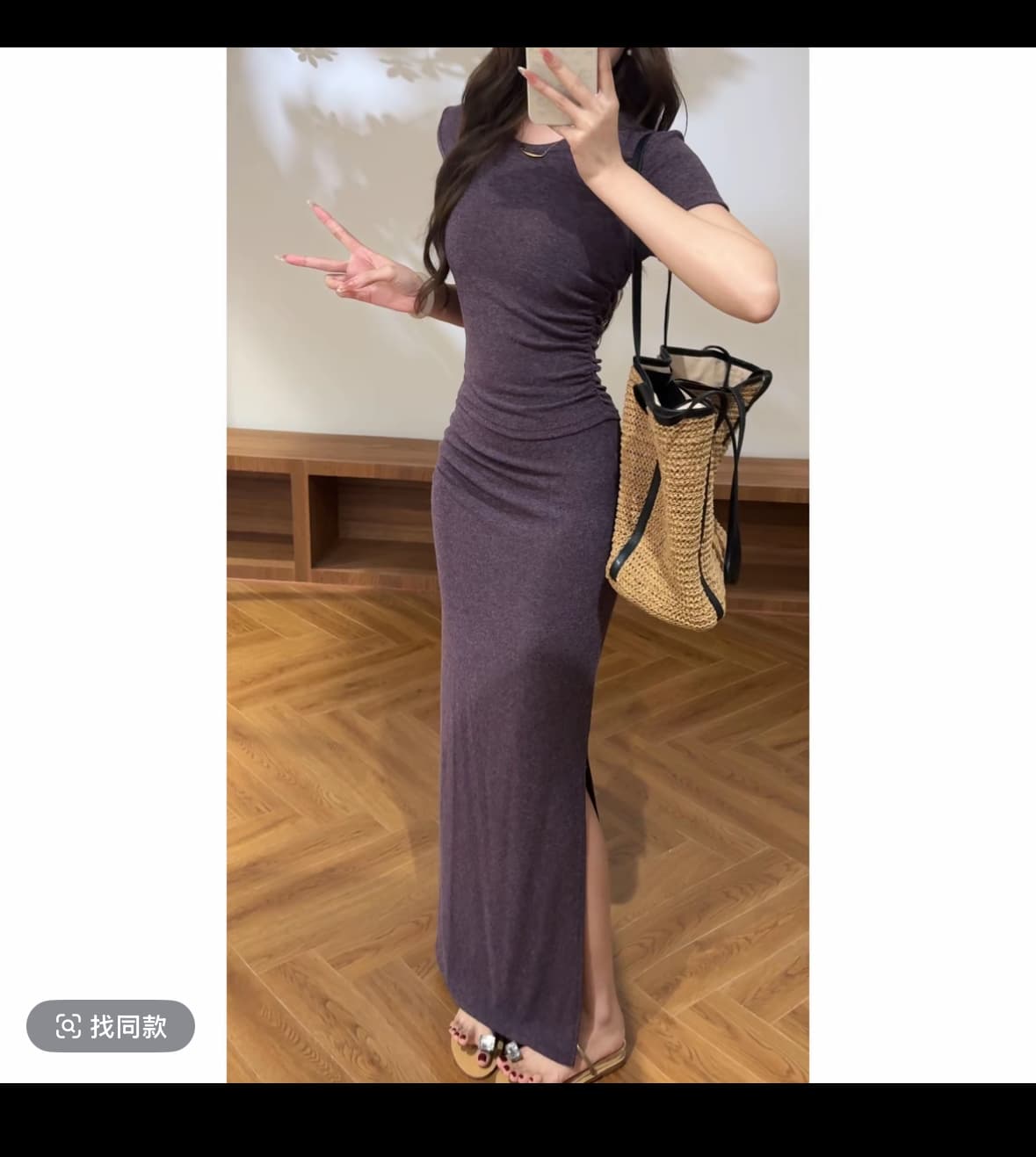 여름 새로운 프랑스식 프린트 허리 수축 몸매 가꾸기 슬림해 보이는 품격 레트로 세트 이미지 2