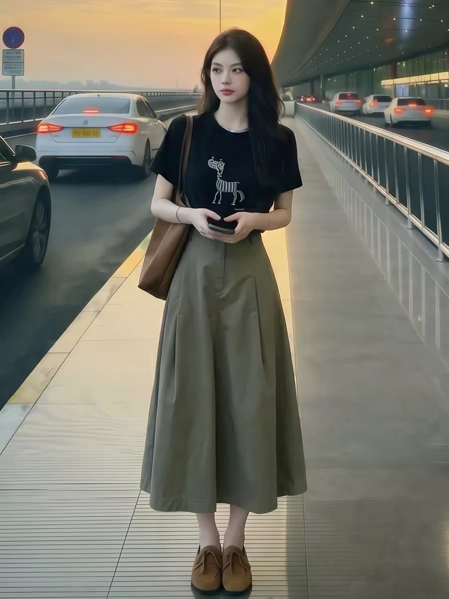 작은 키 여름 아름다운 자이언트 잘 생긴 캐주얼 치마 투피스 슈트 여성 2026 슈퍼 화재 연령 감소 착용 가져 가라. 전체 집합 이미지 4