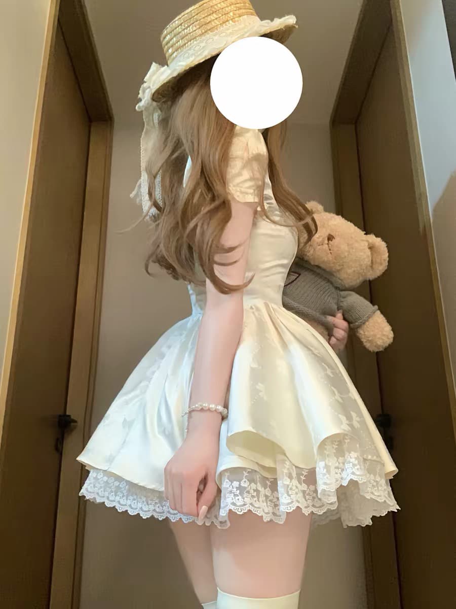 달콤한 동물의 젊은 작은 사슴 오리지널 심장 栩 발레 고급 센스 작은 행사 치마 드레스 작은 공주 연회 생일 치마 이미지 3
