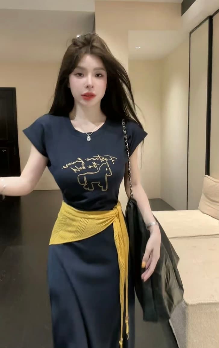 huihui 여름 신제품 느긋한 편안함 한국 스타일 드레스 플러스 숄 외국 가스 l0787 상세 이미지 3