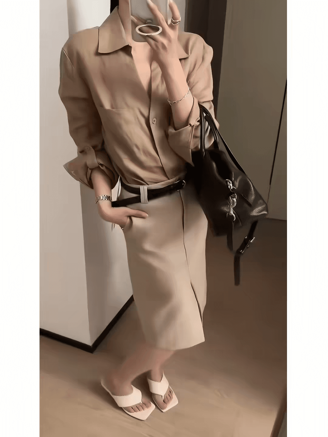 오래된 돈 바람 아마 여성 셔츠 2026 봄 여름 높음 지혜 센스 V 넥 셔츠 슬림해 보이는 셔츠 맨위 이미지 3