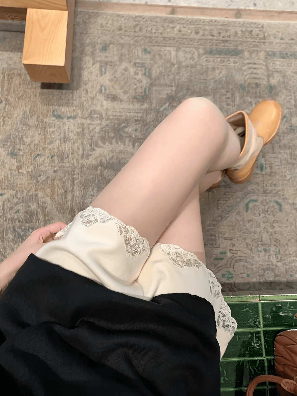 프랑스식 광장 칼라 무거운 작업 꽃무늬 자수 구슬 셔츠 자수 반바지 상세 이미지 3