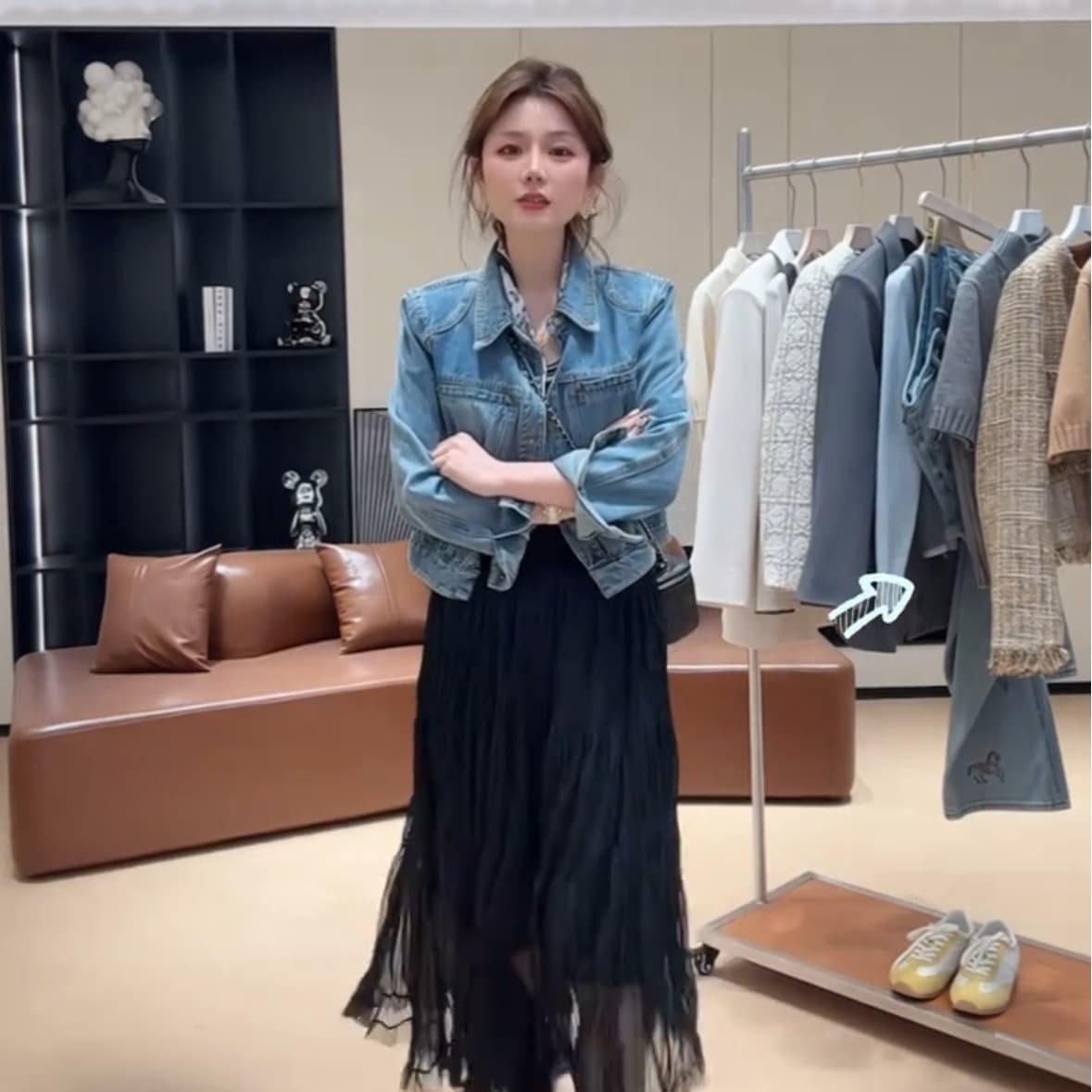 콩 추천 262619 봄 패션 한국 스타일 파란색 데님 재킷 쇼트 스타일 외국 가스 이미지 5