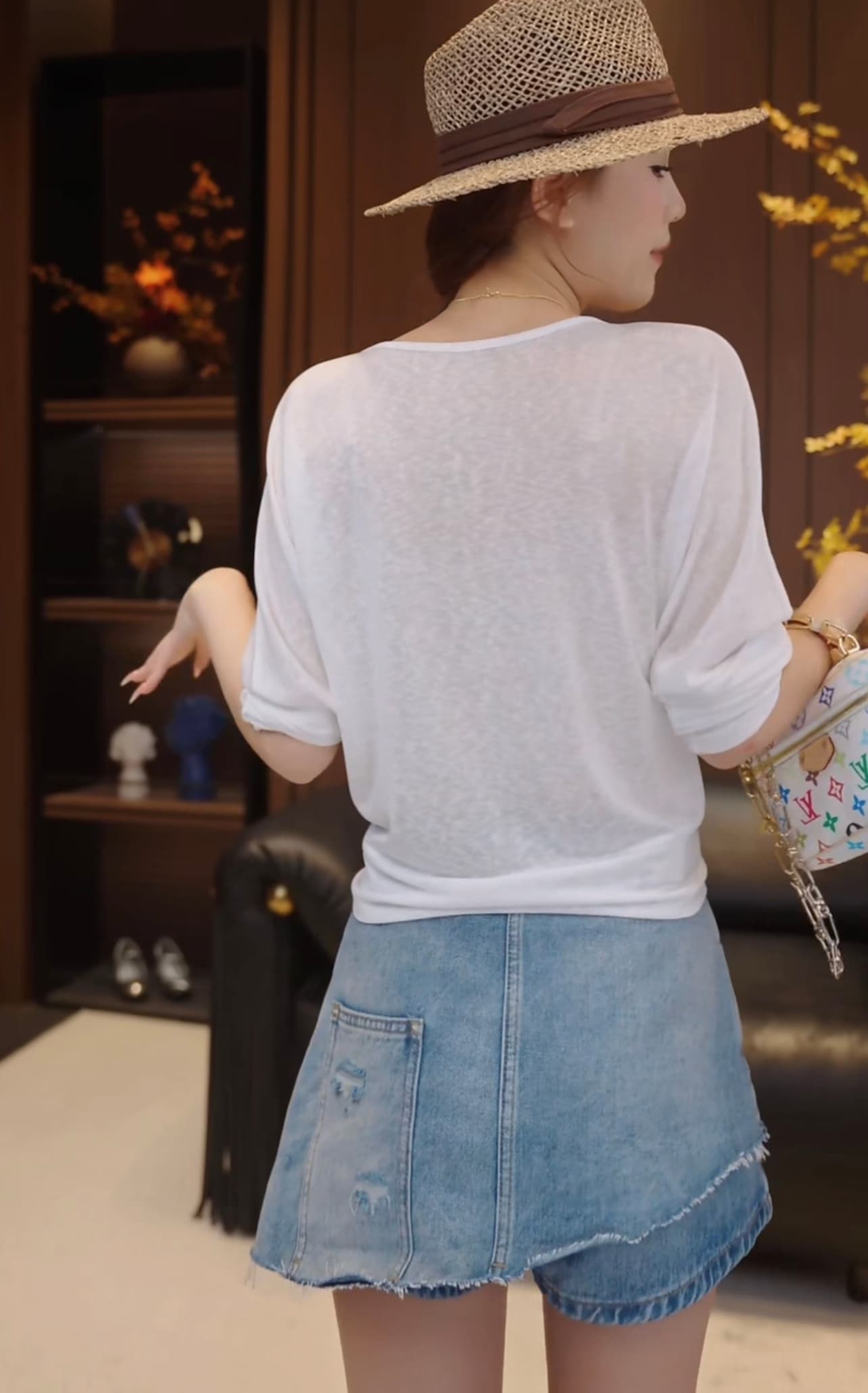 라이 경기 서울 나비 매듭 비틀림 미니멀리즘 외국 가스 얇은 스타일 긴팔 이미지 4