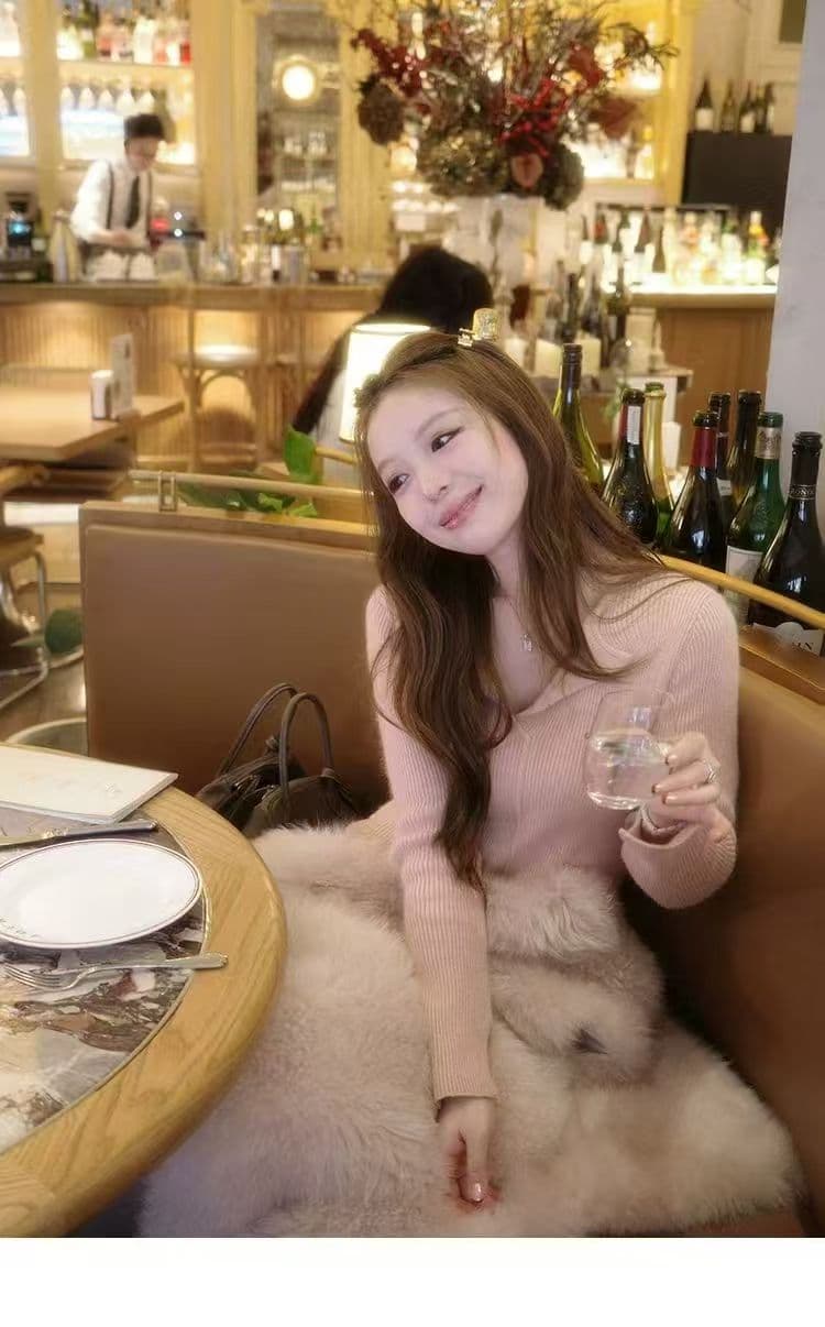 고급 센스 폴로 칼라 V넥 긴팔 맨위 여성 몸매 가꾸기 허리 수축 슬림해 보이는 품격 다용도 출퇴근 패션 인사이드 가져 가라. 만나는 상세 이미지 3
