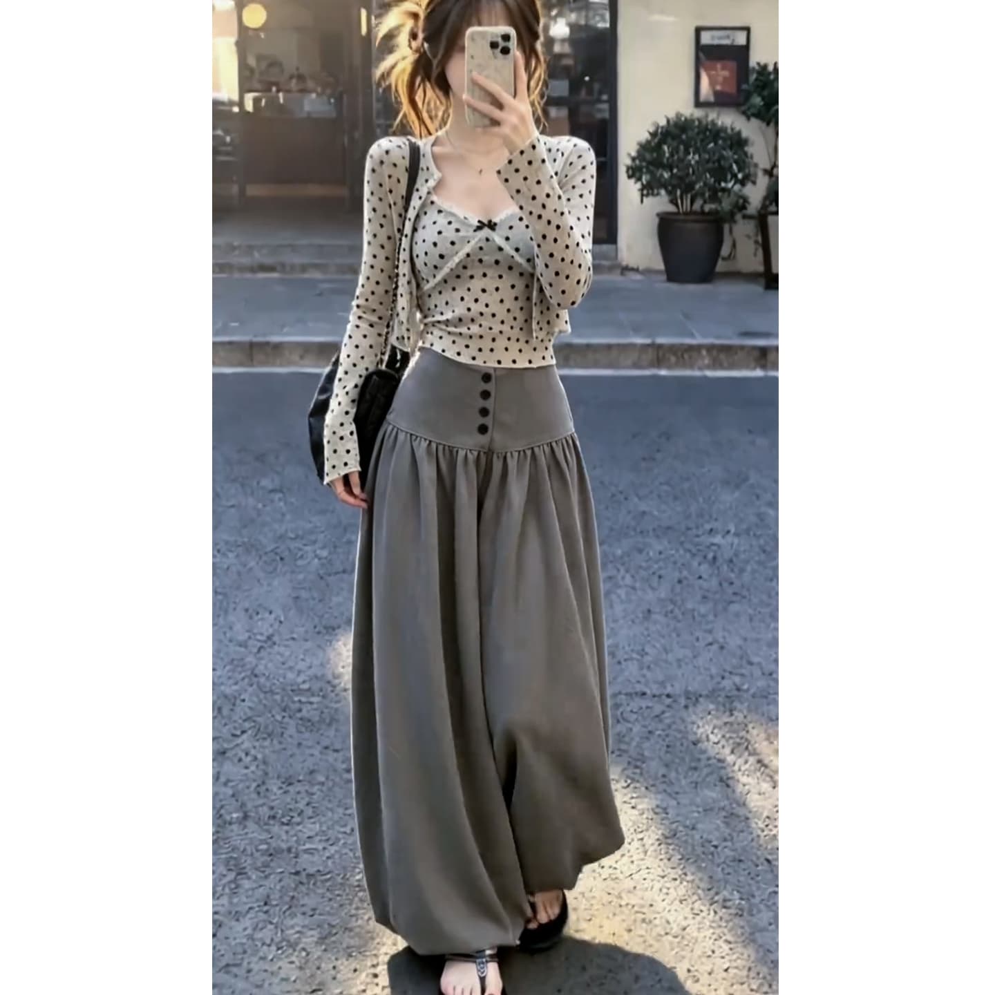 한 부서 자이언트 잘 생긴 ootd 착용 가져 가라. 전체 집합 레이스 조각 슬립 오픈 가디건 와이드 레그 팬츠 어린이 여름 세 조각 세트 상세 이미지 2