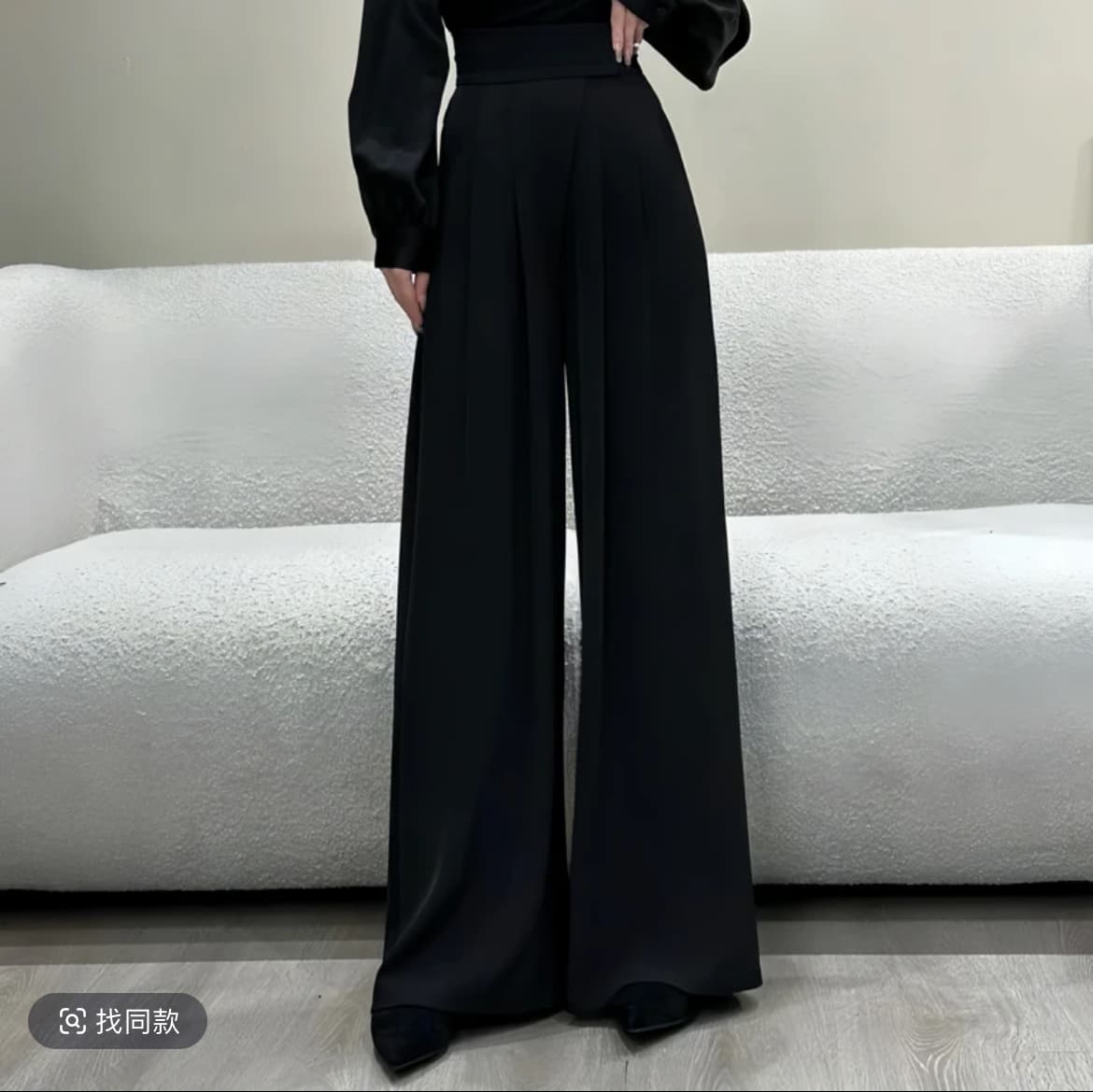 보여주기 필드 빛 2025 봄 새로운 반하이넥 긴팔 티셔츠 여성 패션 몸매 가꾸기 슬림해 보이는 세트 이미지 4