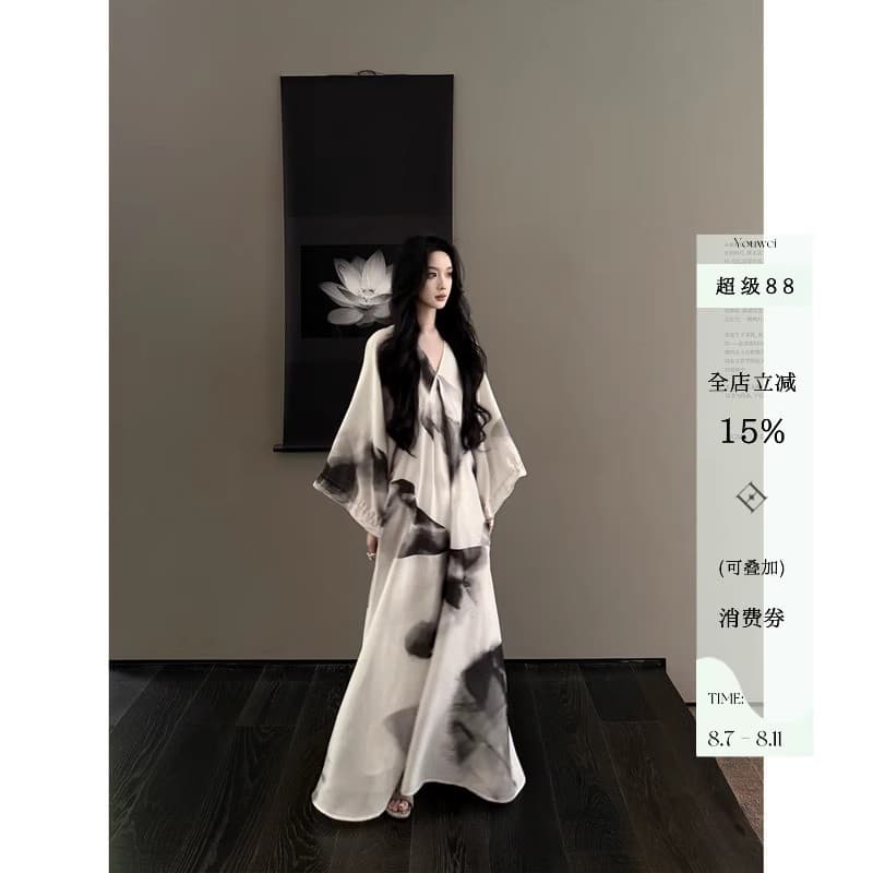 있음 후안 youwe 여름 자이언트 잘 생긴 드레스 여름 여성 2026 새로운 해변가 휴가 고급 센스 길다 치마 이미지 4