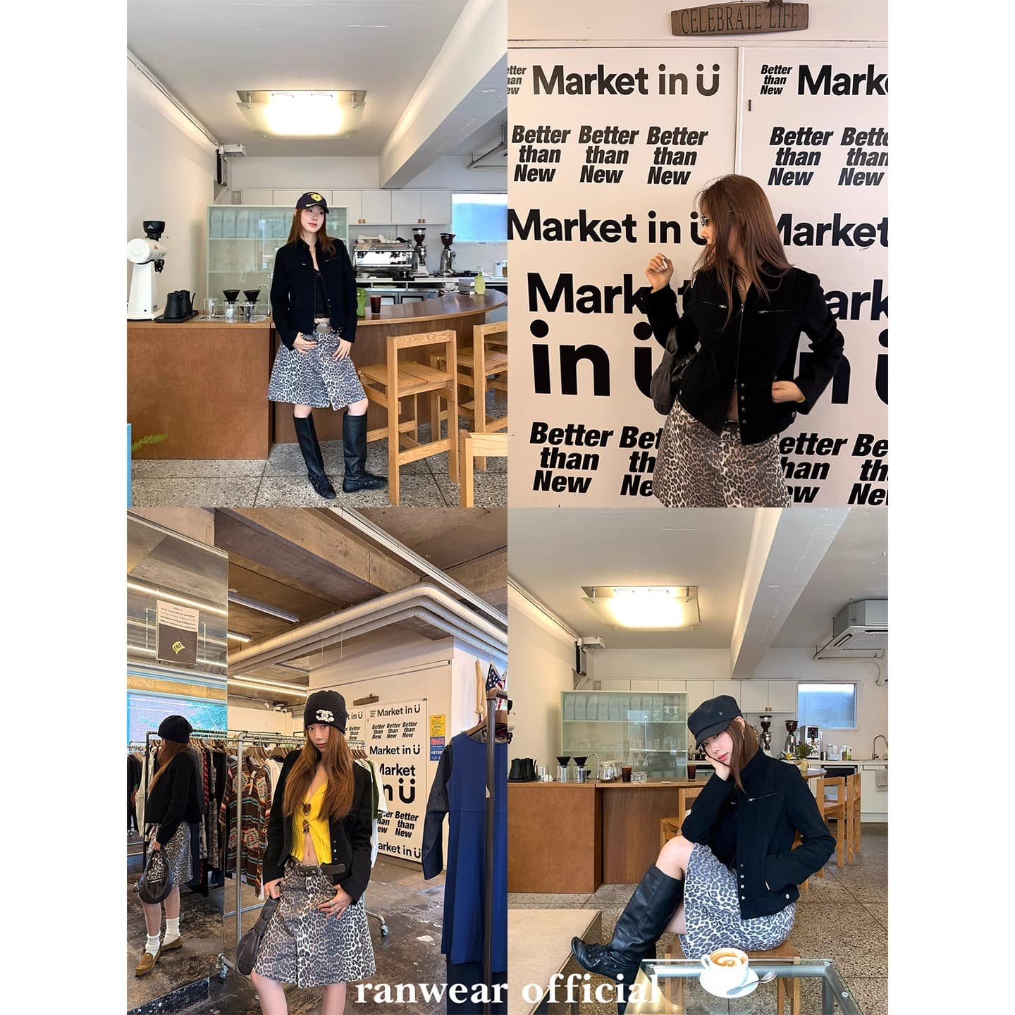 ranwear 재능 재킷 작은 대중 디자인 센스 다용도 캐주얼 스탠드 칼라 워크웨어 재킷 재킷 상세 이미지 2