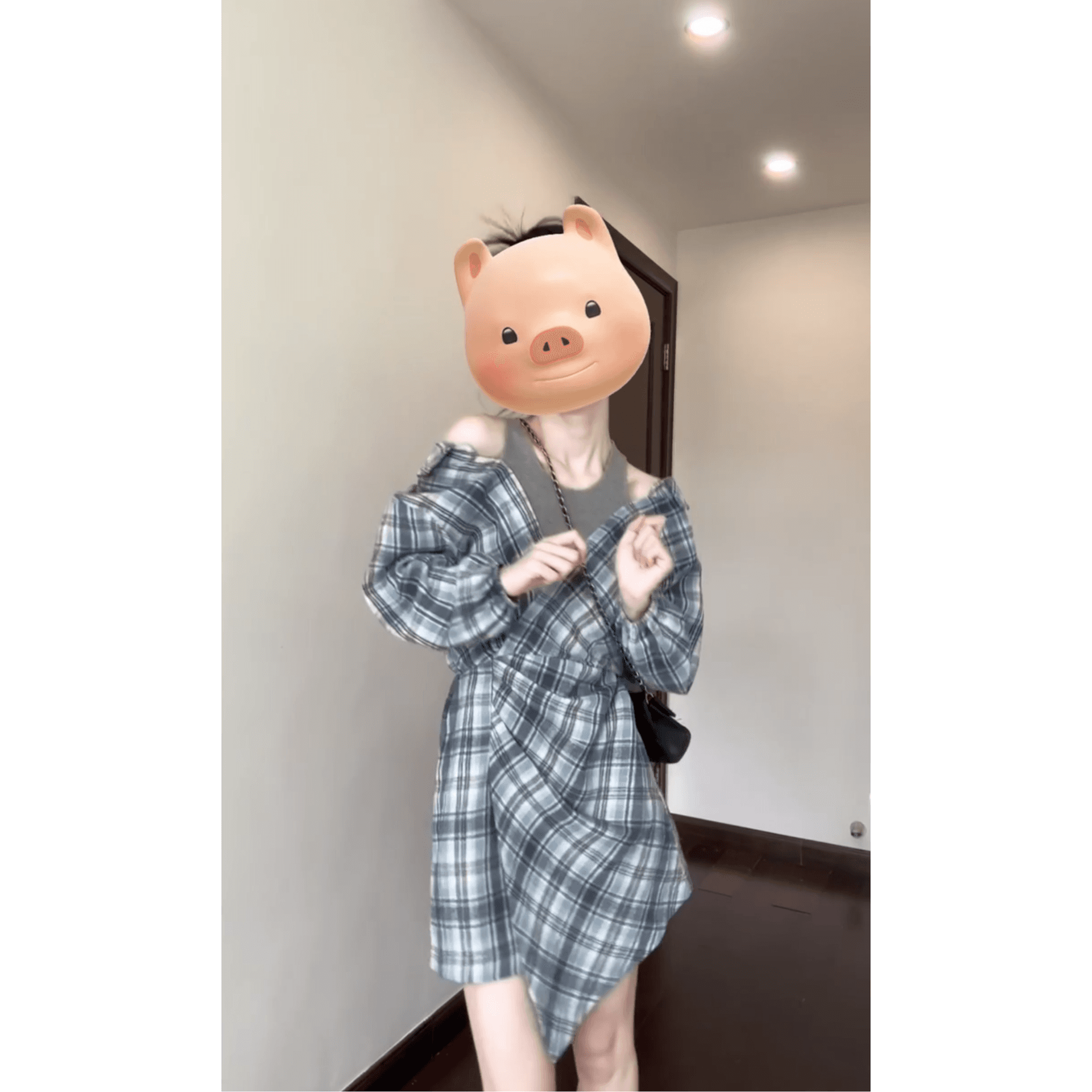 2026 이른 가을 새로운 프랑스식 연인 디자인 센스 패치워크 페이크 레이어드 셔츠 여성 드레스 상세 이미지 1