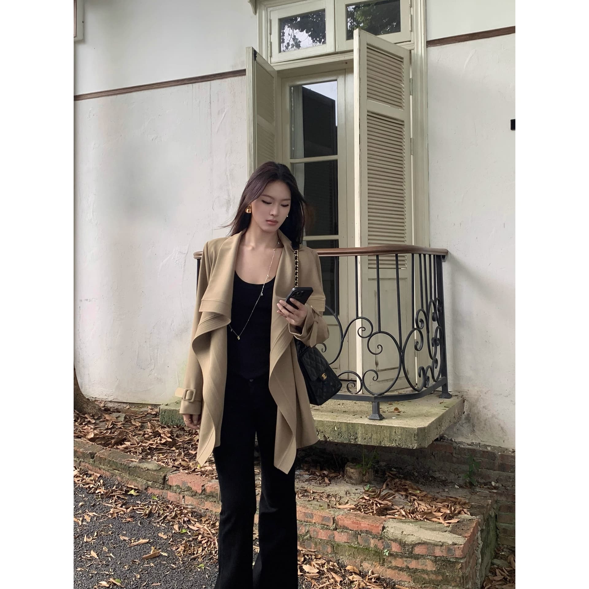 5werkwen 베이 촨 장면 어린이 고대 조기 바람막이 프릴 칼라 쇼트 스타일 빅 칼라 재킷 재킷 품격 코트 이미지 3