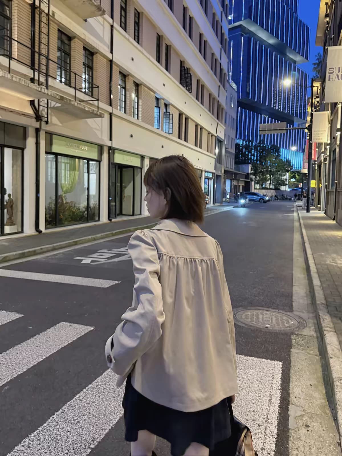 wearkeki 녹색 박공 ~ 중 애니 레트로 카키 색 베이비 칼라 바람막이 여성 코트 한 부서 품격 맨위 상세 이미지 3