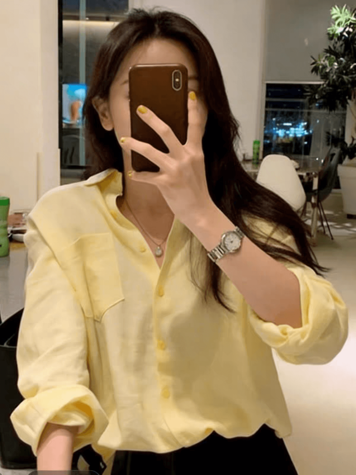 오래된 돈 바람 미니멀리즘 아마 명 황색 디스플레이 화이트 여성 셔츠 이른 가을 루즈핏 느긋한 바람 긴팔 셔츠 재킷 상세 이미지 4