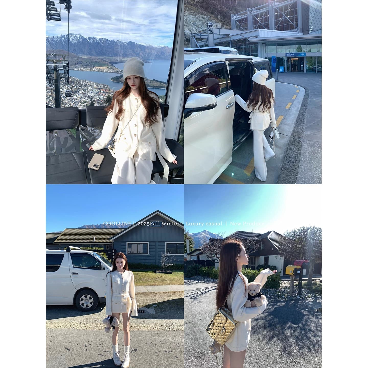 coolline 숲 희 Du 웨이 아이 1957 클래식 긍정적 인 어깨 샤오시엔 수 있습니다. 허리 수축 순양모 오픈 가디건 여성 코트 상세 이미지 1