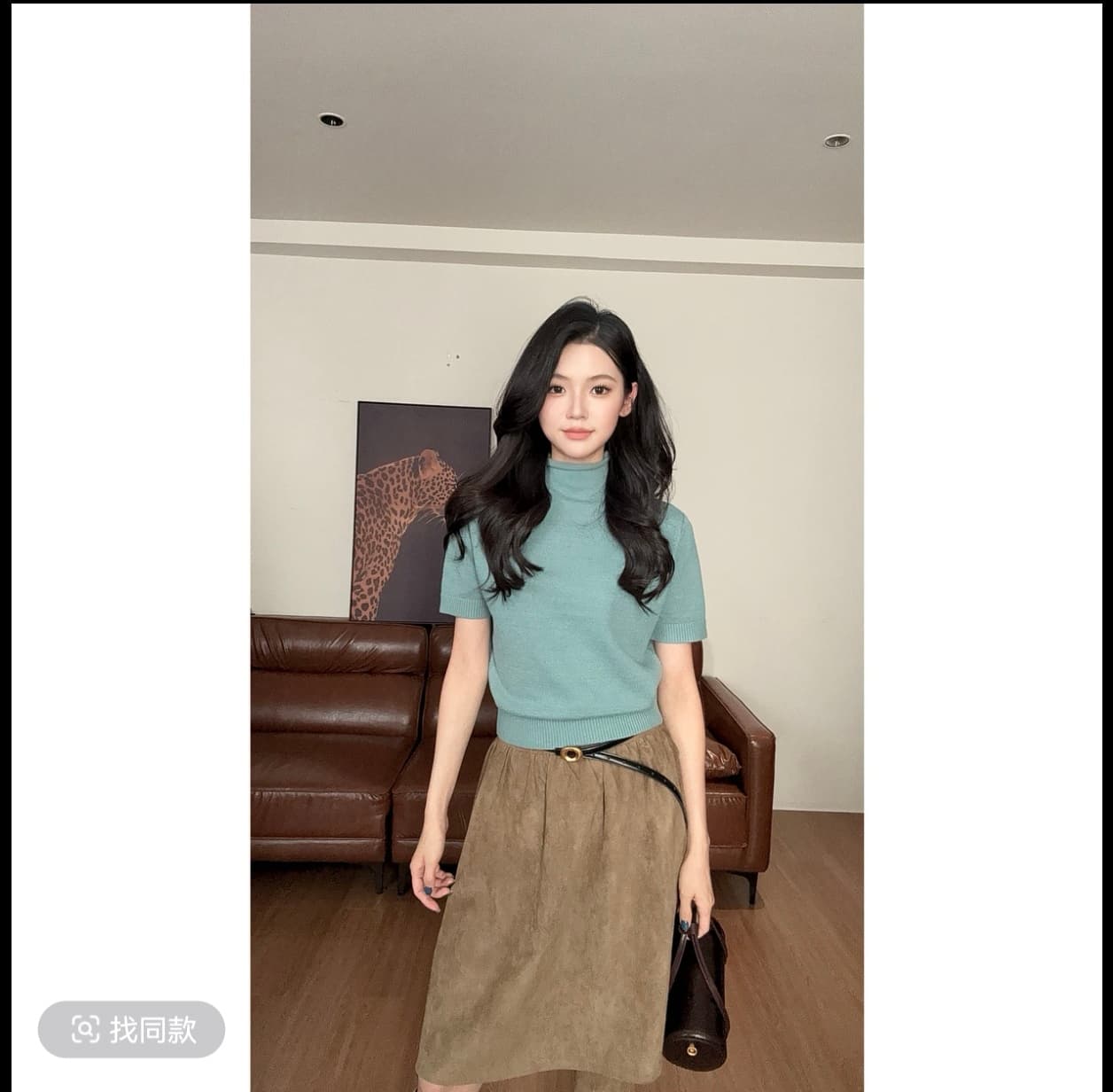 작은 대중 디자인 센스 품격 캐주얼 고급 센스 모직물 맨위 이미지 4