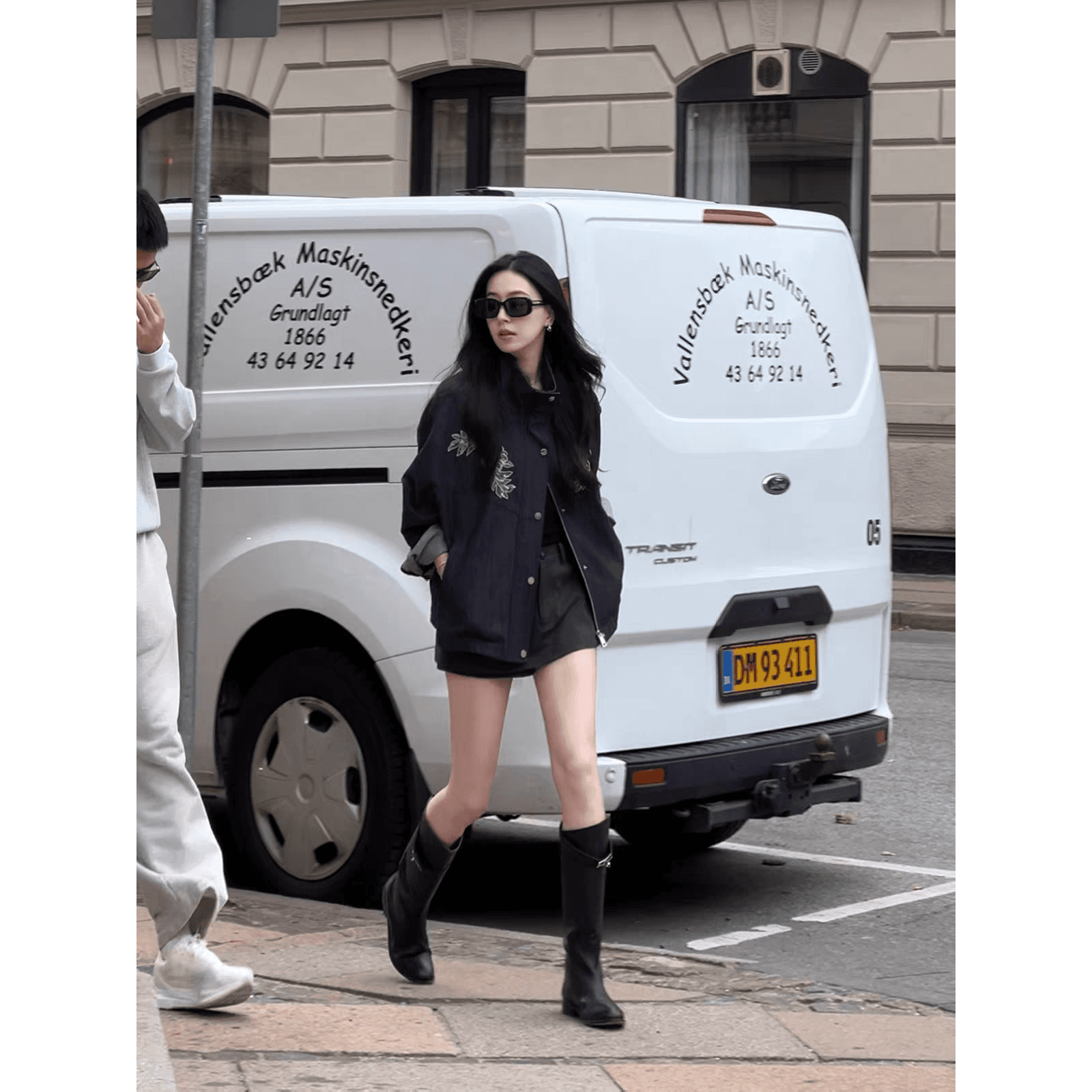 여름 시 면 사선 무늬 무거운 작업 꽃무늬 자수 원색 데님 여성 코트 이른 가을 스탠드 칼라 가을 어깨 의류 이미지 3