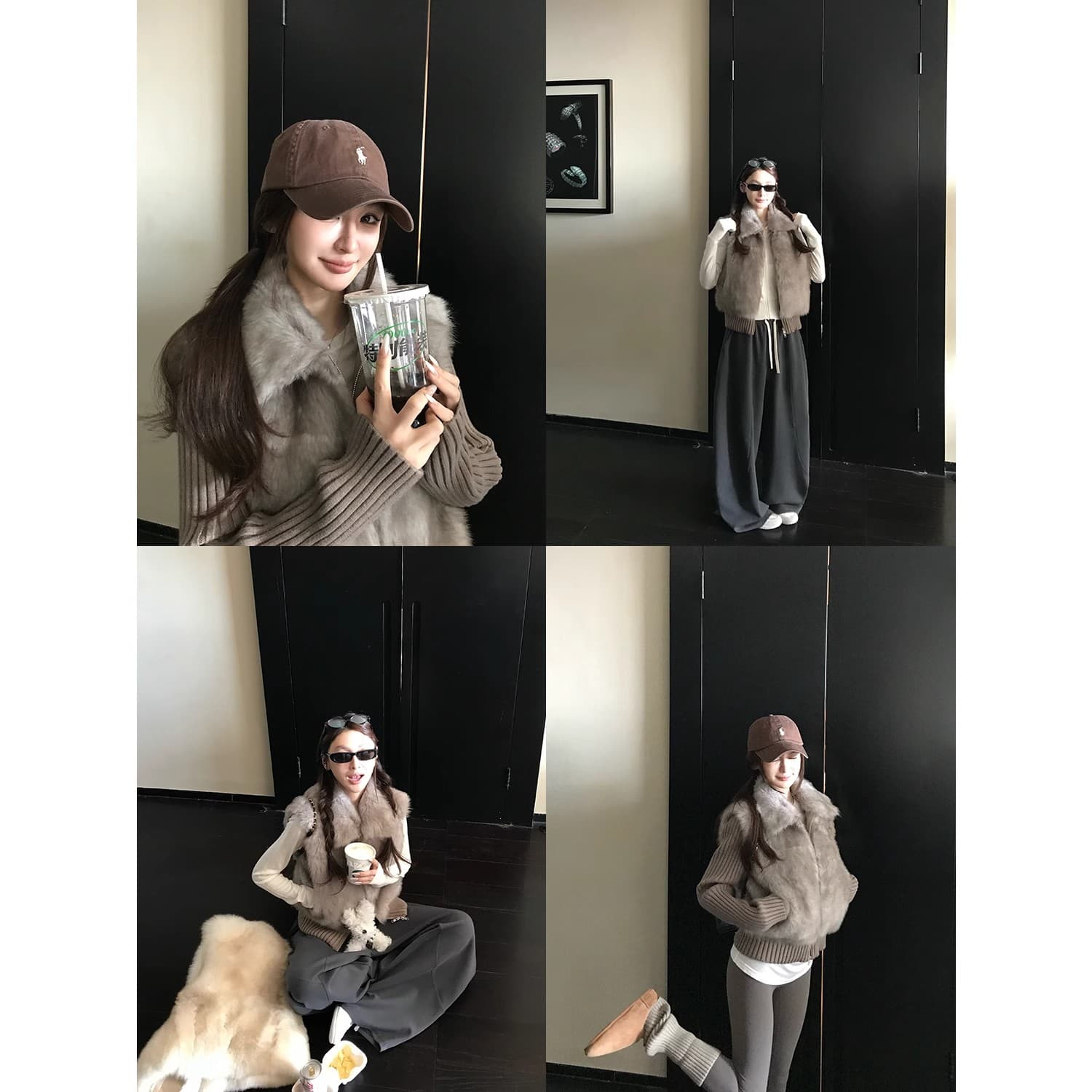 선택 스페인 가져 오기 왕 지원 카드 삼색 스트레이트 털 피모 하나 재킷 소매 수 있습니다. 언 로딩 베스트 이미지 3