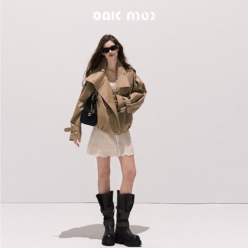 oakmoo 슈퍼 패션 릴리스 09.08 18 00 스탠드 칼라 대 프로필 모양 쇼트 스타일 재킷 재킷 재킷 이미지 4