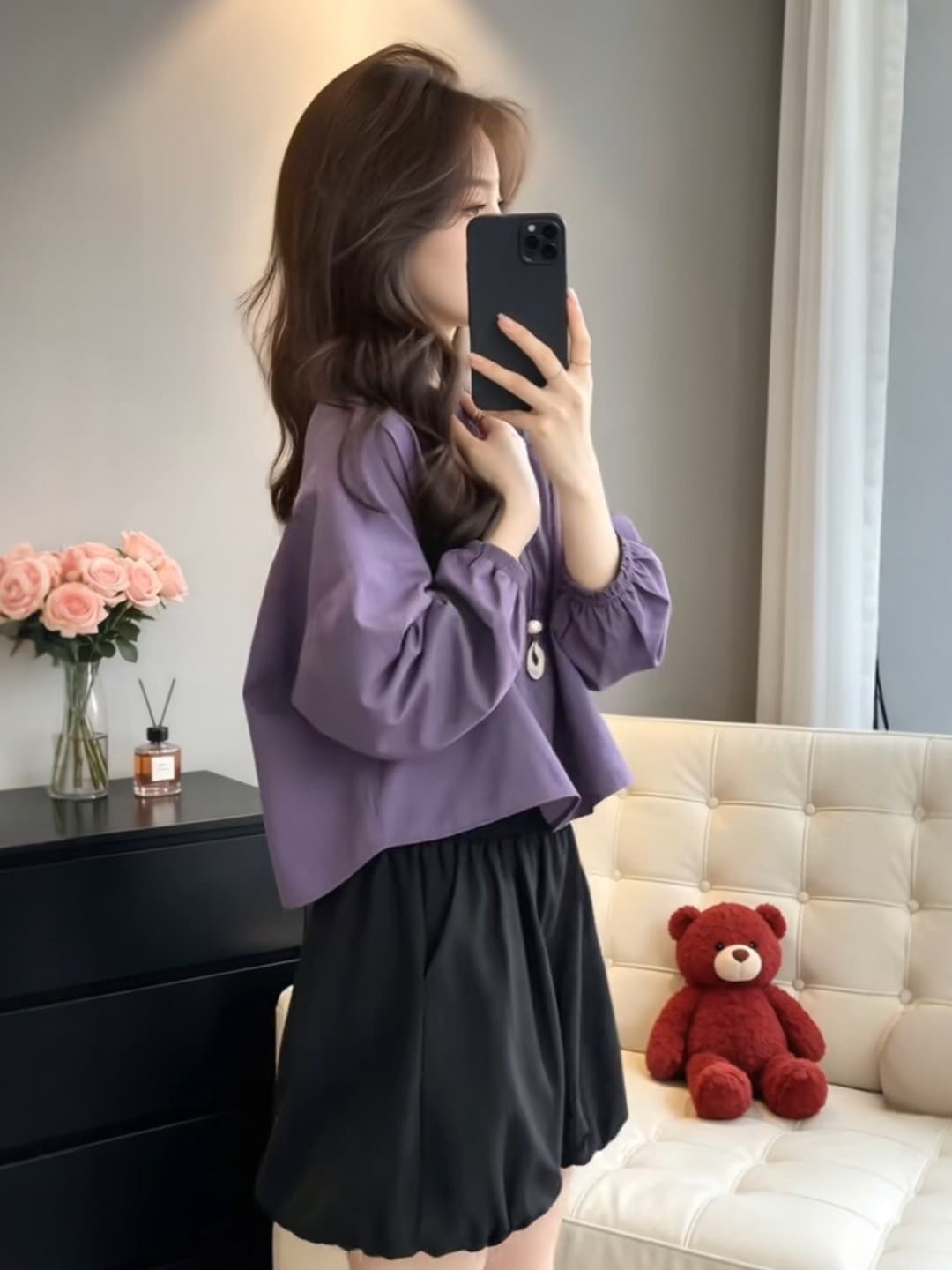 빅 사이즈 프랑스식 품격 레이스 긴팔 여성 셔츠 2026 가을 새로운 지방 mm 루즈핏 자이언트 슬림해 보이는 Chic 맨위 상세 이미지 1