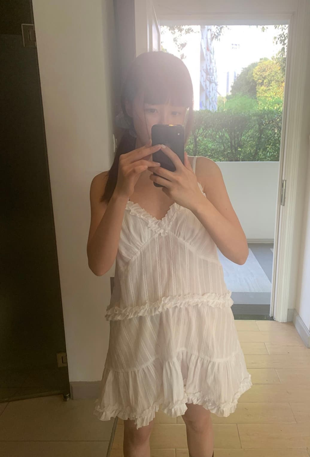 지금 재고 있음 한국 chic 여름 흑인과 백인 양면 착용 슬립 드레스 달콤함 레이스 패치워크 디자인 센스 슈퍼 요정 상세 이미지 14