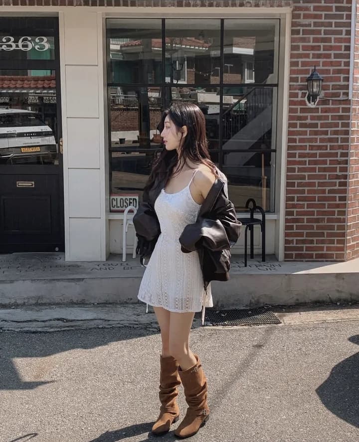 있음 선적 한국 chic 레이스 조각 슬립 작은 셔츠 여성 스택 착용 거즈 스커트 표지 치마 인사이드 가져 가라. 만나는 미니 스커트 상세 이미지 13