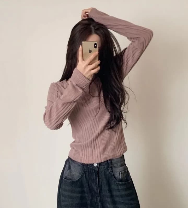 있음 선적 한국 chic 봄 가을 기본 셔츠 인사이드 가져 가라. 긴팔 니트 작은 키 품격 맨위 상세 이미지 22
