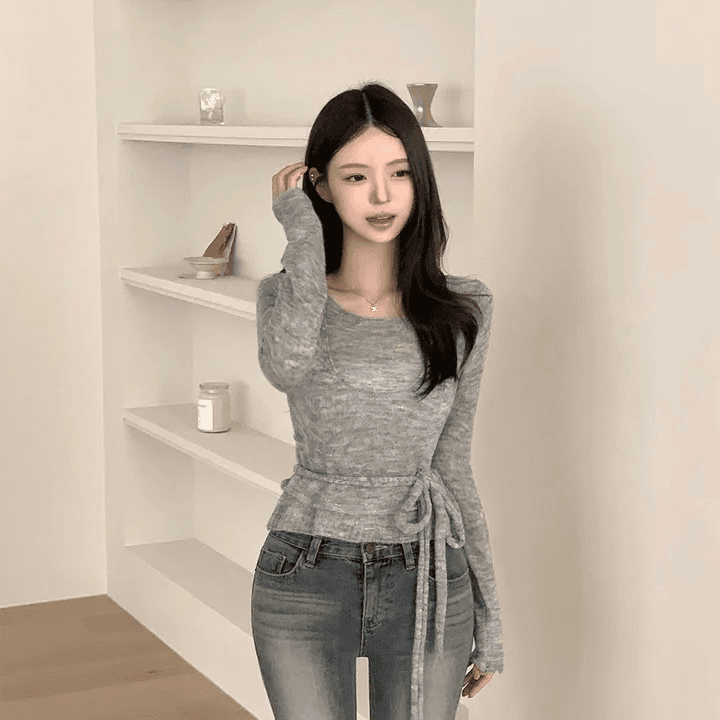 지금 재고 있음 한국 chic 가을 달콤함 페이크 레이어드 스트랩 니트 스웨터 얇은 스타일 스웨터 품격 다용도 맨위 상세 이미지 10