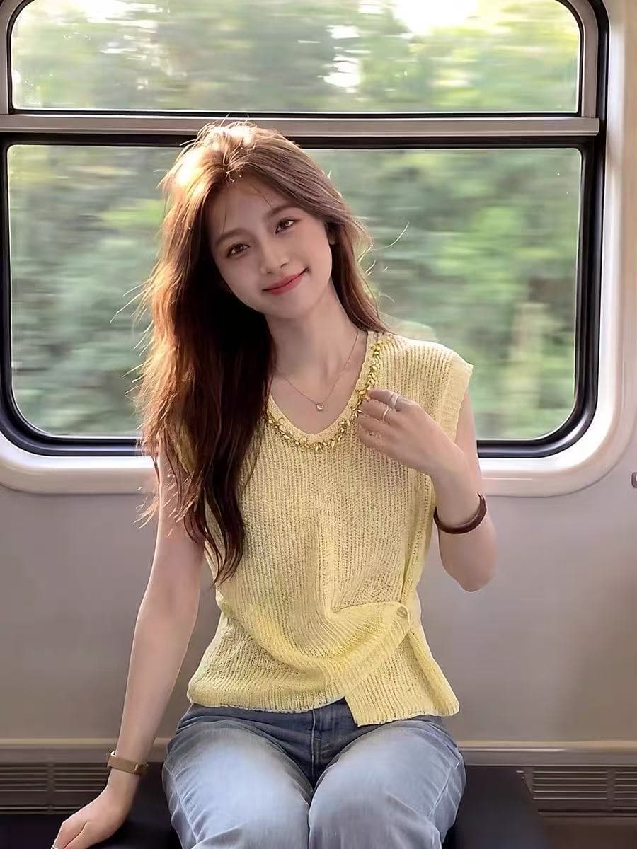 프랑스식 무거운 작업 다이아몬드 세팅 Feifei 소매 짠 셔츠 여성 여름 섹션 연령 감소 외국 가스 긍정적 인 어깨 의류 상세 이미지 2
