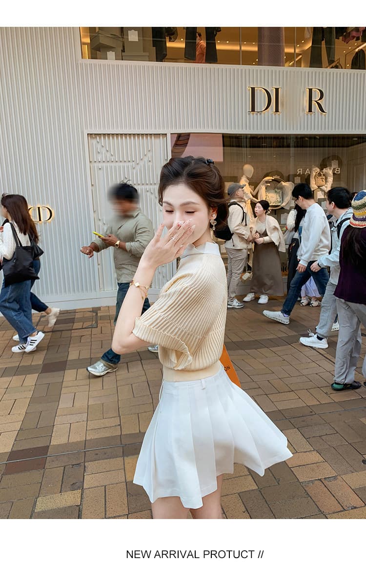 있음 도착 망토 디자인 센스 반팔 티셔츠 여성 여름 2026 새로운 인사이드 가져 가라. 기본 셔츠 맨위 상세 이미지 17