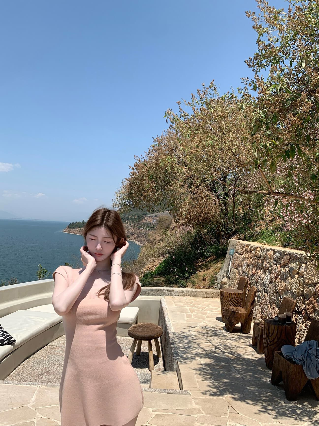 있음 도착 아름다움 센스 양면 착용 u 칼라 조끼 스커트 여성 여름 한 부서 디자인 센스 몸매 가꾸기 순수한 욕망 한 마디 미니 스커트 상세 이미지 10